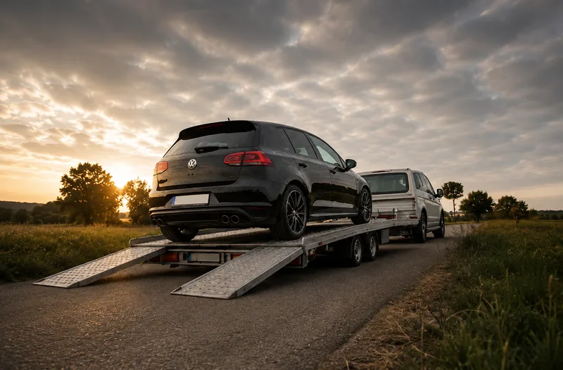 Přeprava vozidel na autopřepravníku